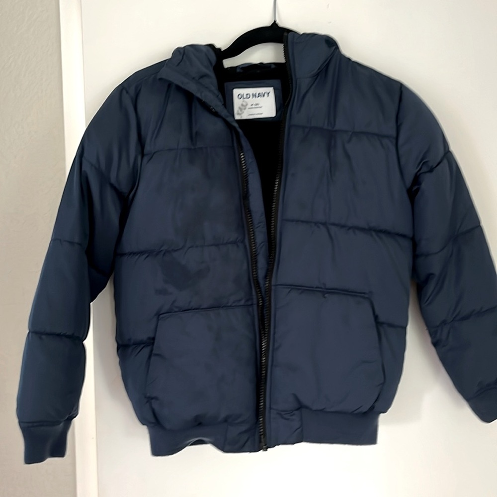 Boys Water-Resistant Puffer Jacket - Navy Blue Medium